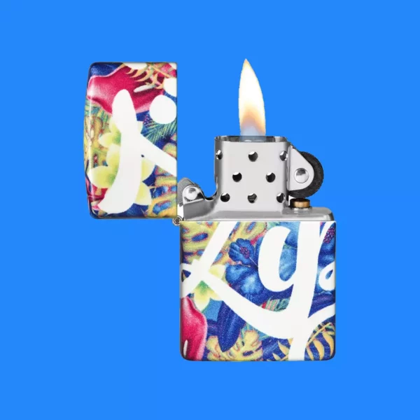 Zippo Floral Design White Matte - Image 2