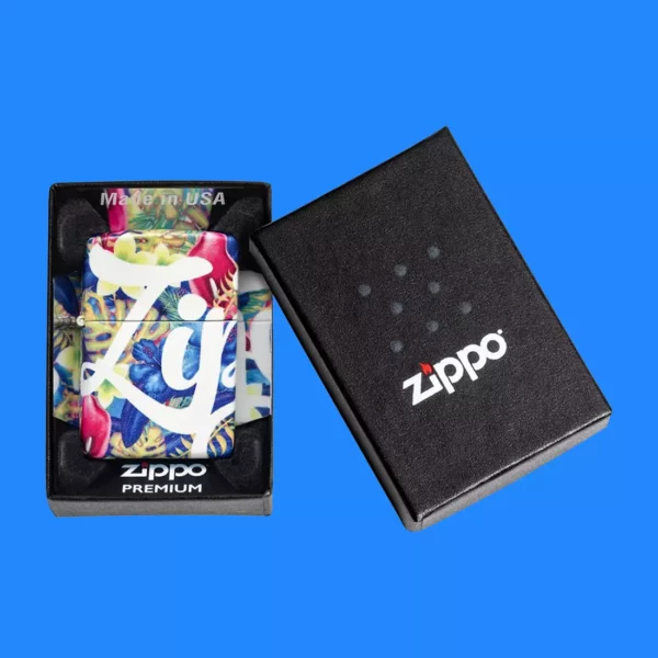 Zippo Floral Design White Matte - Image 3
