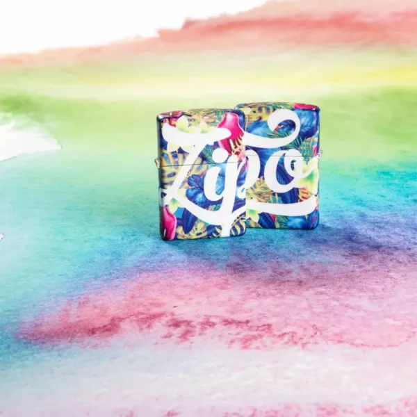 Zippo Floral Design White Matte - Image 4