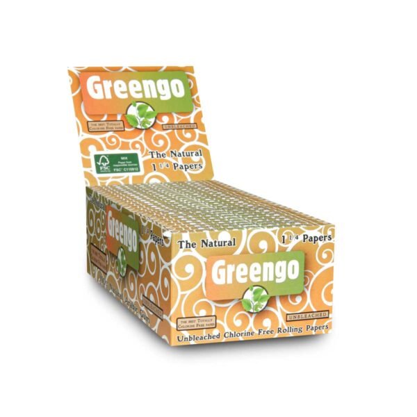 Greengo Unbleached 1 1/4 Reg Rolling Papers x 50