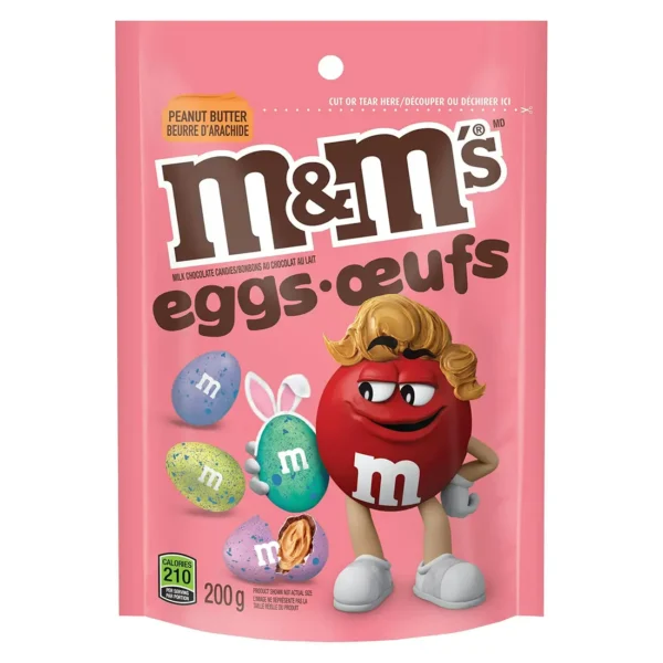 M&M's Peanut Butter Milk Chocolate eggs Pouch 200g