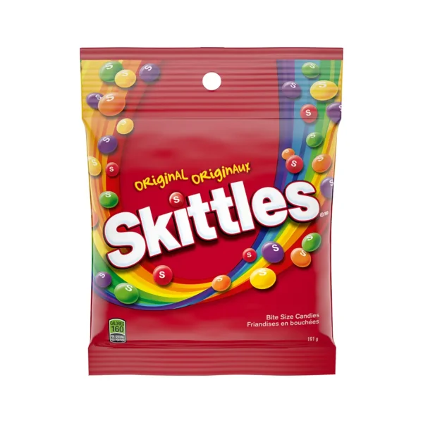 SKITTLES Original Fruity Candy Bag, 191g