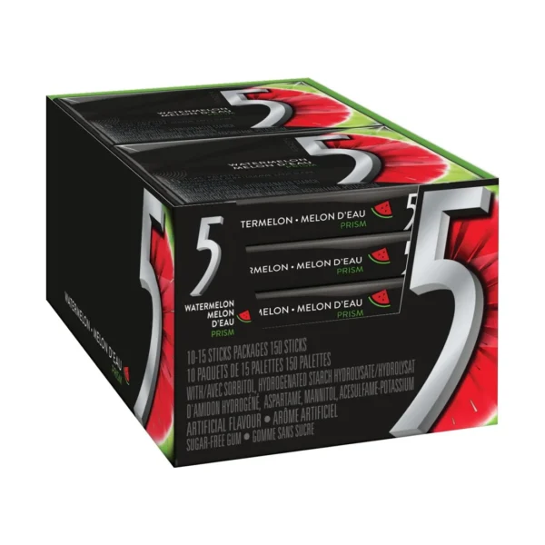 WRIGLEY 5 Gum Prism Watermelon 10x15sticks