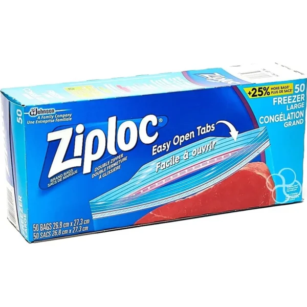 Ziploc Freezer Bag Large Size 50 Bags