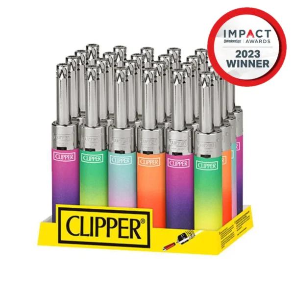 Clipper Minitube Lighters Metallic Gradient (24 lighters)