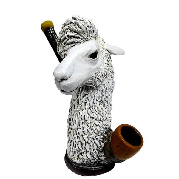 Hand Crafted Medium Pipe Drama LLama 0109